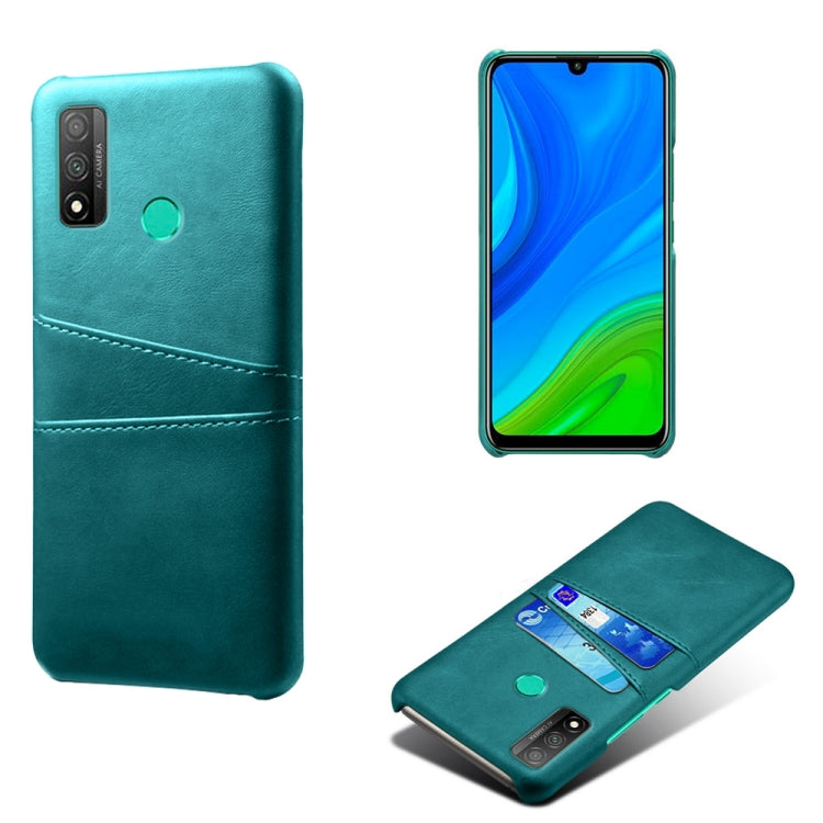 For Huawei P smart 2020 Calf Texture PC + PU Leather Back Cover Shockproof Case with Dual Card Slots