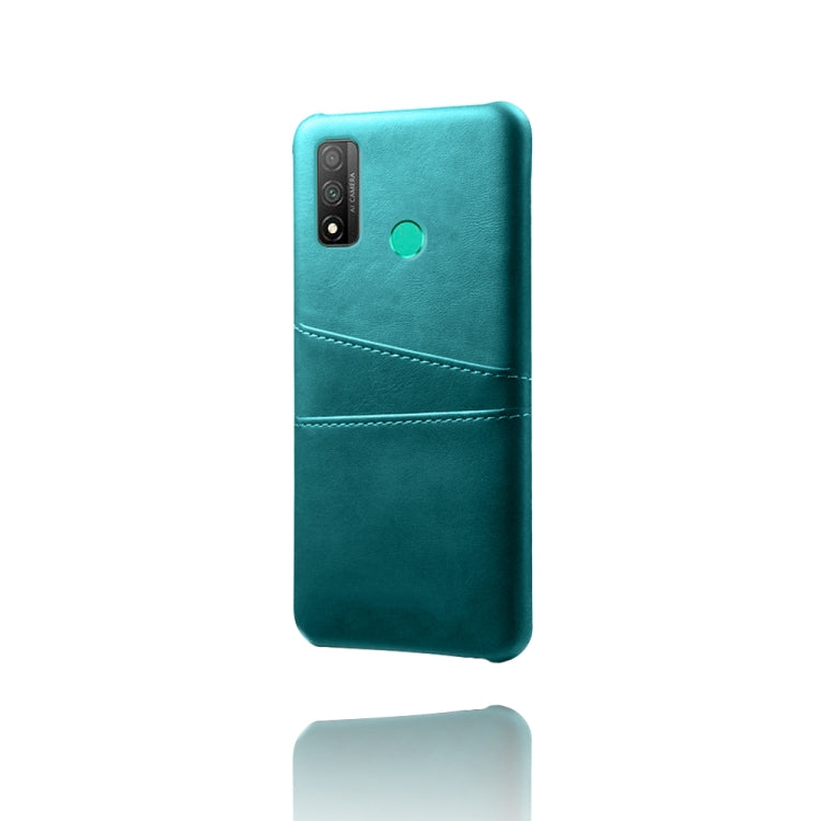 For Huawei P smart 2020 Calf Texture PC + PU Leather Back Cover Shockproof Case with Dual Card Slots