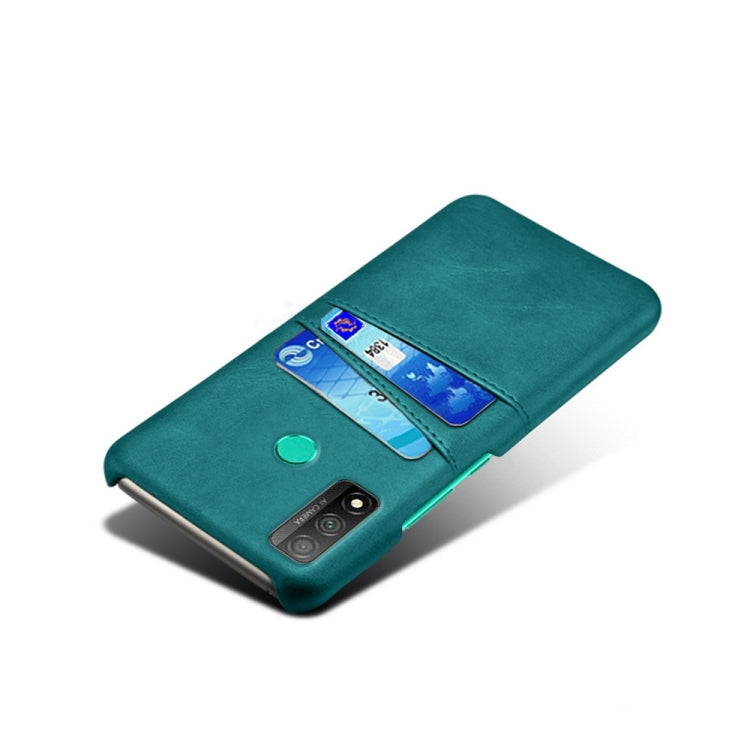 For Huawei P smart 2020 Calf Texture PC + PU Leather Back Cover Shockproof Case with Dual Card Slots