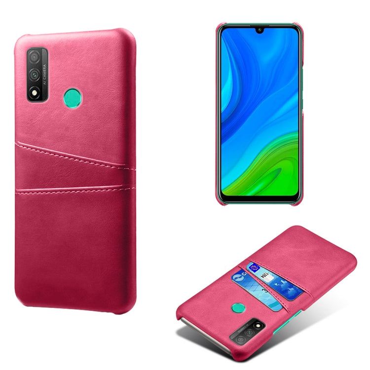 For Huawei P smart 2020 Calf Texture PC + PU Leather Back Cover Shockproof Case with Dual Card Slots
