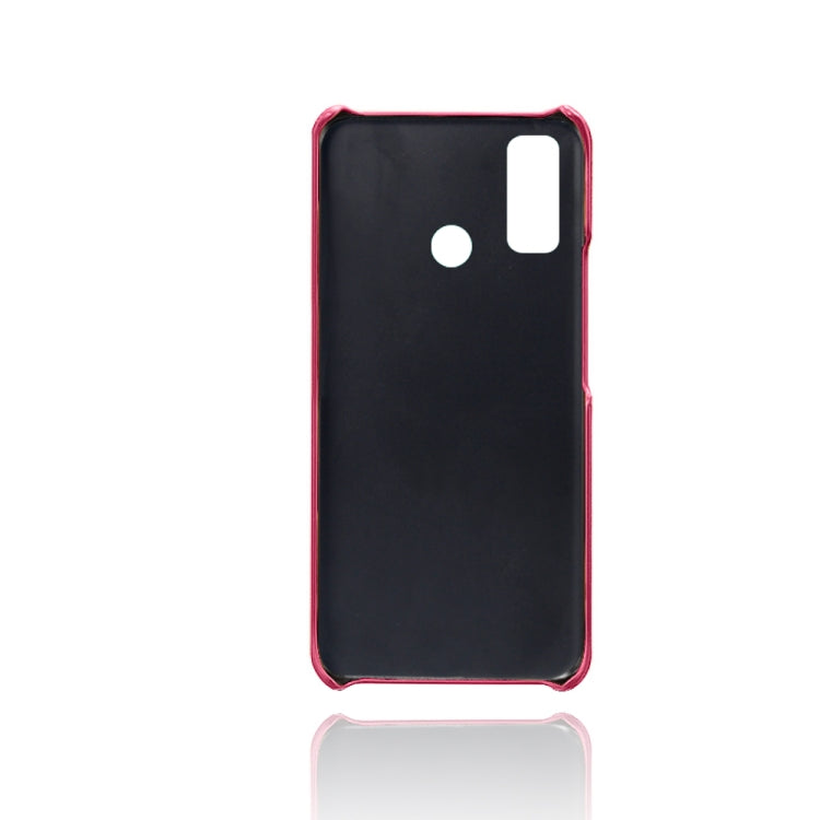 For Huawei P smart 2020 Calf Texture PC + PU Leather Back Cover Shockproof Case with Dual Card Slots