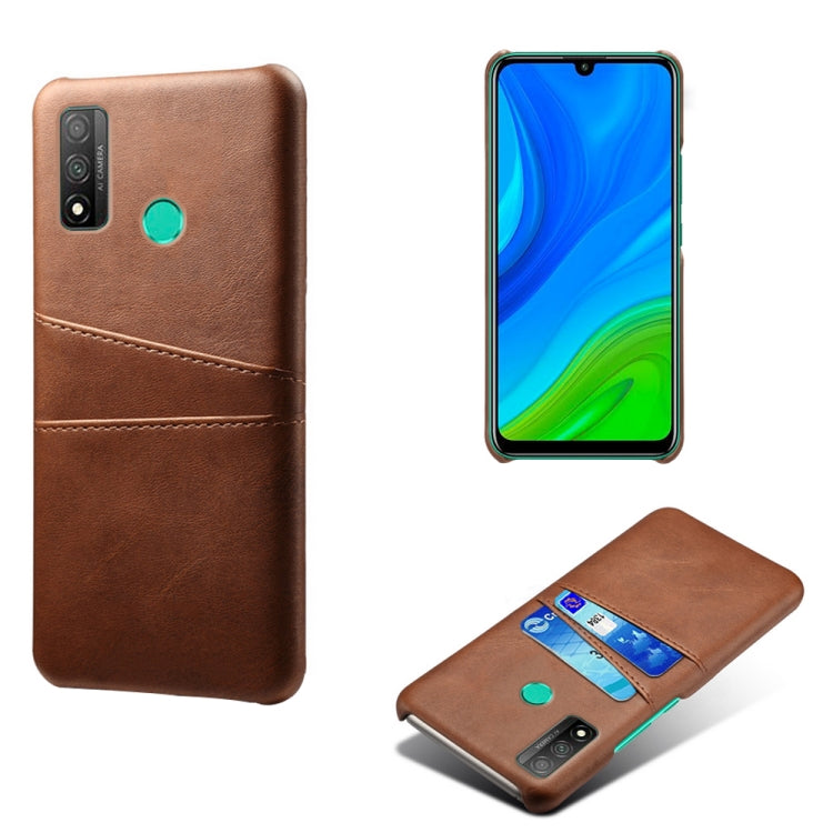 For Huawei P smart 2020 Calf Texture PC + PU Leather Back Cover Shockproof Case with Dual Card Slots