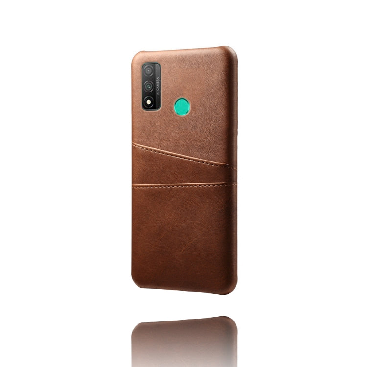 For Huawei P smart 2020 Calf Texture PC + PU Leather Back Cover Shockproof Case with Dual Card Slots