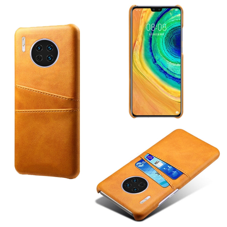 For Huawei Mate 30 Calf Texture PC + PU Leather Back Cover Shockproof Case with Dual Card Slots