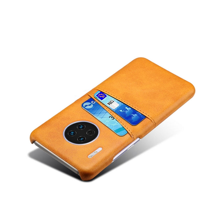 For Huawei Mate 30 Calf Texture PC + PU Leather Back Cover Shockproof Case with Dual Card Slots