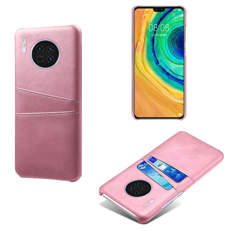 For Huawei Mate 30 Calf Texture PC + PU Leather Back Cover Shockproof Case with Dual Card Slots