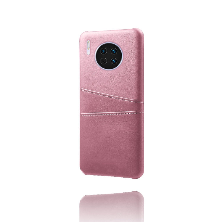 For Huawei Mate 30 Calf Texture PC + PU Leather Back Cover Shockproof Case with Dual Card Slots