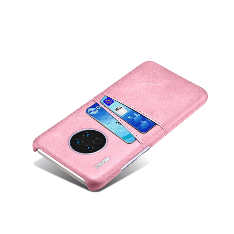 For Huawei Mate 30 Calf Texture PC + PU Leather Back Cover Shockproof Case with Dual Card Slots