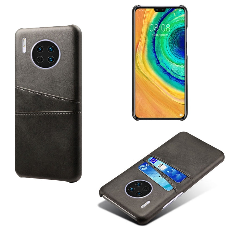 For Huawei Mate 30 Calf Texture PC + PU Leather Back Cover Shockproof Case with Dual Card Slots