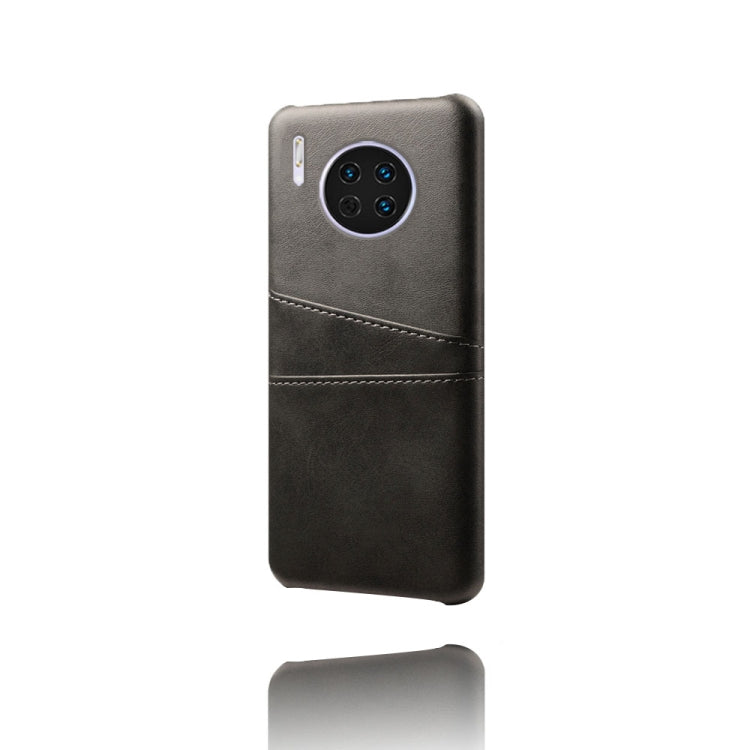 For Huawei Mate 30 Calf Texture PC + PU Leather Back Cover Shockproof Case with Dual Card Slots