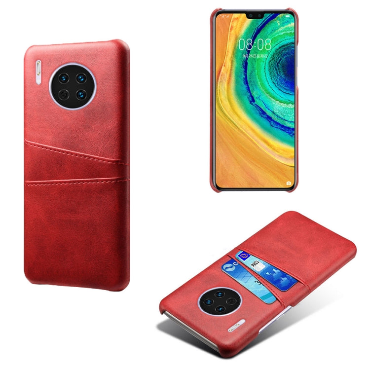 For Huawei Mate 30 Calf Texture PC + PU Leather Back Cover Shockproof Case with Dual Card Slots