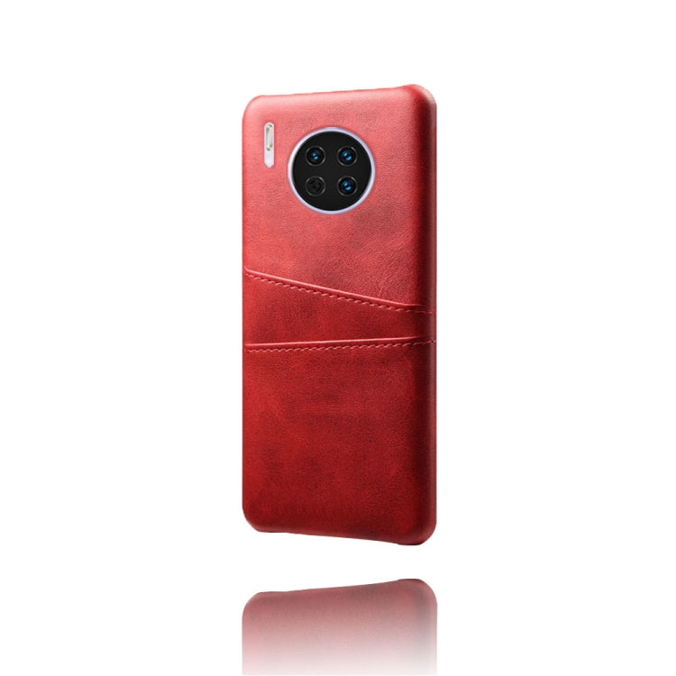 For Huawei Mate 30 Calf Texture PC + PU Leather Back Cover Shockproof Case with Dual Card Slots