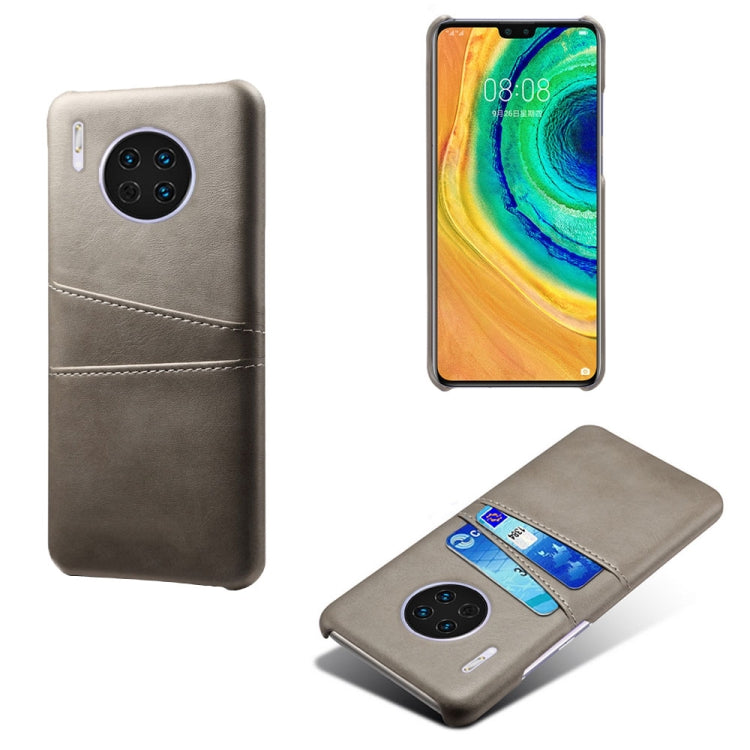 For Huawei Mate 30 Calf Texture PC + PU Leather Back Cover Shockproof Case with Dual Card Slots