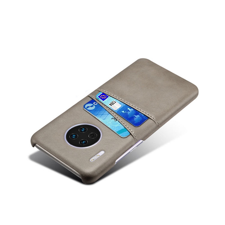 For Huawei Mate 30 Calf Texture PC + PU Leather Back Cover Shockproof Case with Dual Card Slots