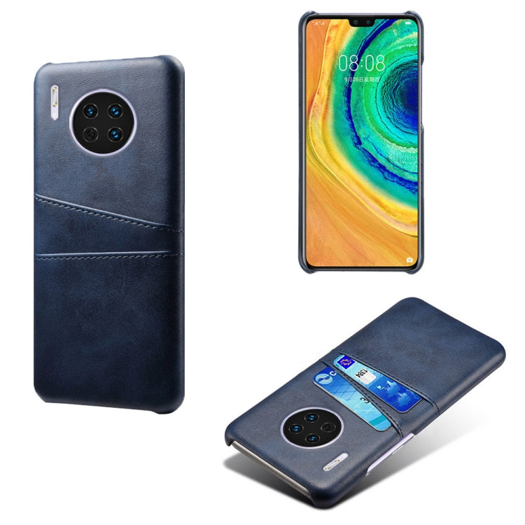 For Huawei Mate 30 Calf Texture PC + PU Leather Back Cover Shockproof Case with Dual Card Slots