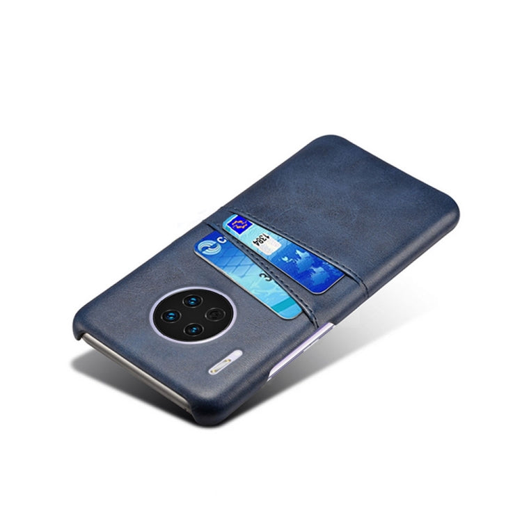 For Huawei Mate 30 Calf Texture PC + PU Leather Back Cover Shockproof Case with Dual Card Slots