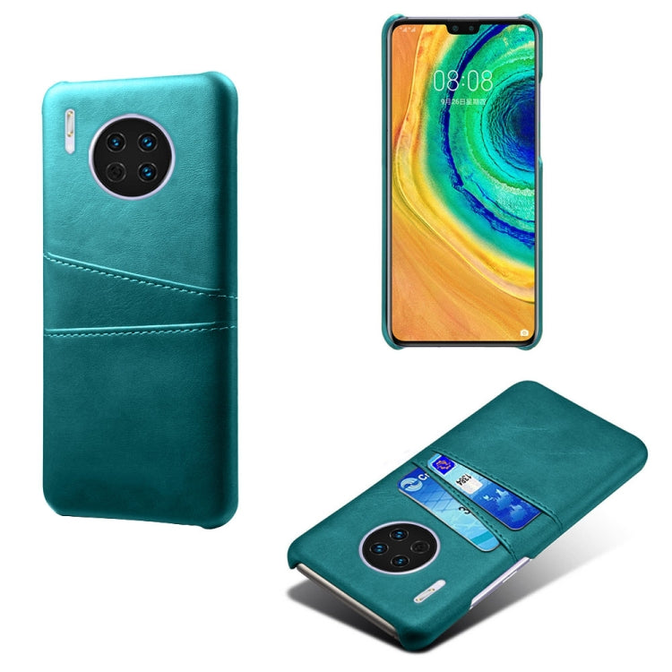 For Huawei Mate 30 Calf Texture PC + PU Leather Back Cover Shockproof Case with Dual Card Slots