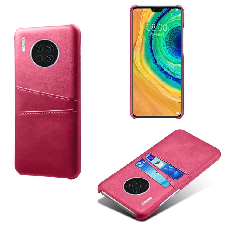 For Huawei Mate 30 Calf Texture PC + PU Leather Back Cover Shockproof Case with Dual Card Slots