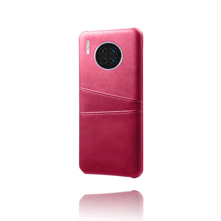 For Huawei Mate 30 Calf Texture PC + PU Leather Back Cover Shockproof Case with Dual Card Slots