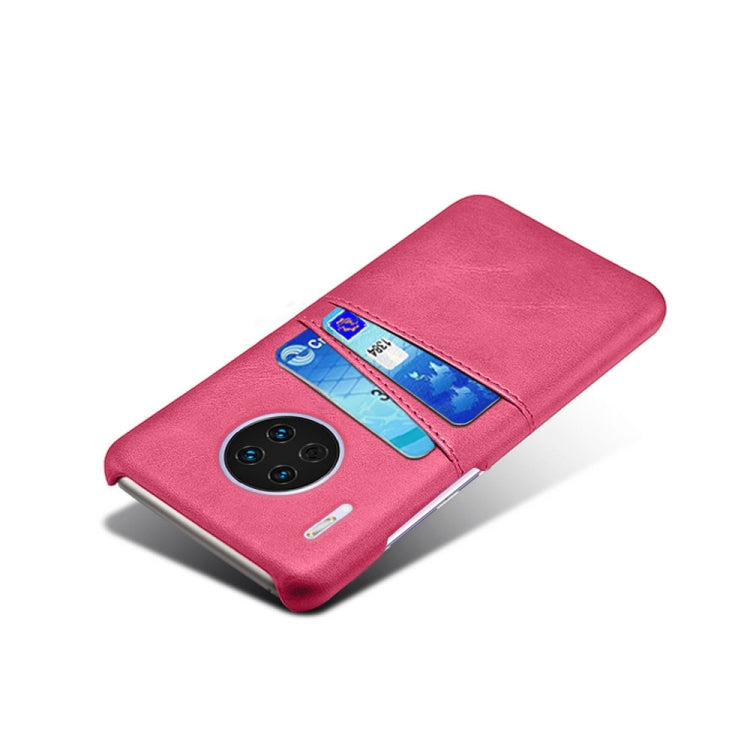 For Huawei Mate 30 Calf Texture PC + PU Leather Back Cover Shockproof Case with Dual Card Slots
