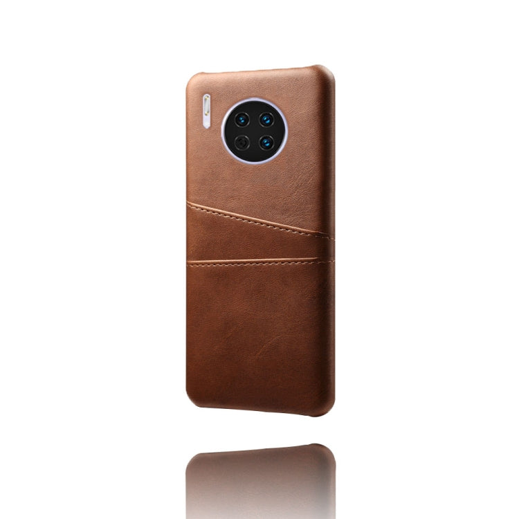For Huawei Mate 30 Calf Texture PC + PU Leather Back Cover Shockproof Case with Dual Card Slots