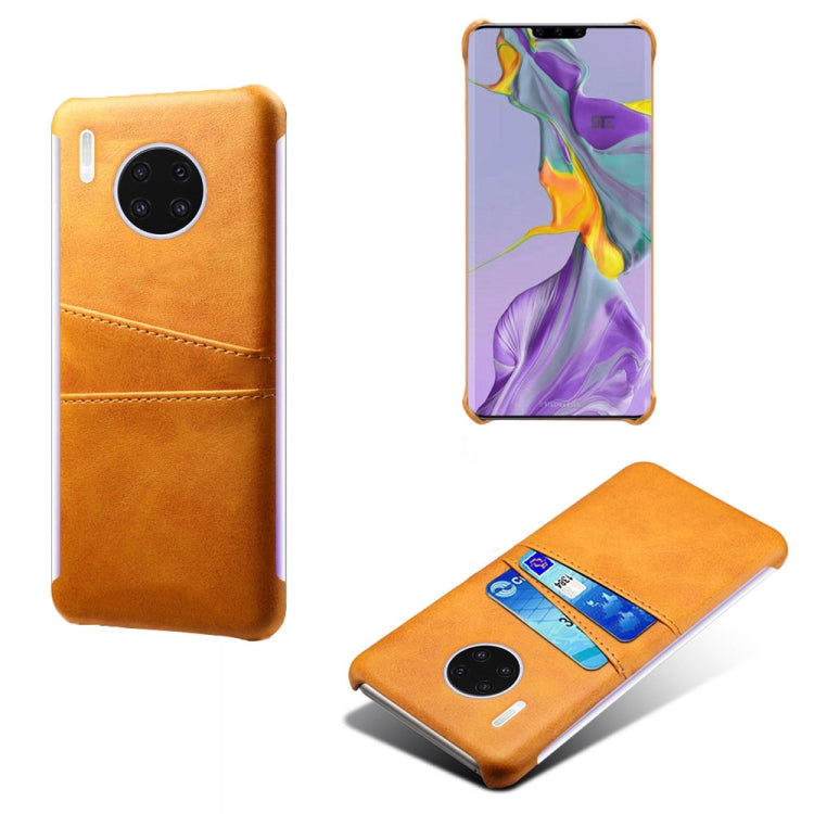 For Huawei Mate 30 Pro Calf Texture PC + PU Leather Back Cover Shockproof Case with Dual Card Slots