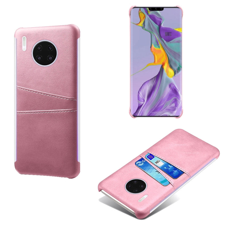 For Huawei Mate 30 Pro Calf Texture PC + PU Leather Back Cover Shockproof Case with Dual Card Slots