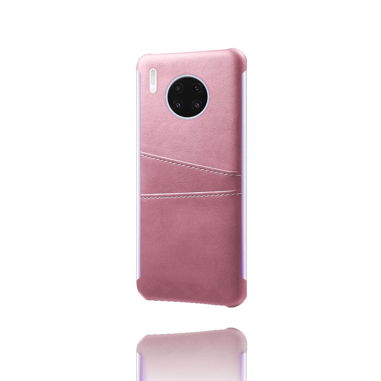 For Huawei Mate 30 Pro Calf Texture PC + PU Leather Back Cover Shockproof Case with Dual Card Slots