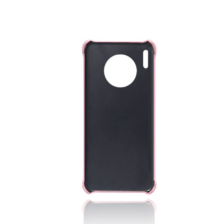 For Huawei Mate 30 Pro Calf Texture PC + PU Leather Back Cover Shockproof Case with Dual Card Slots