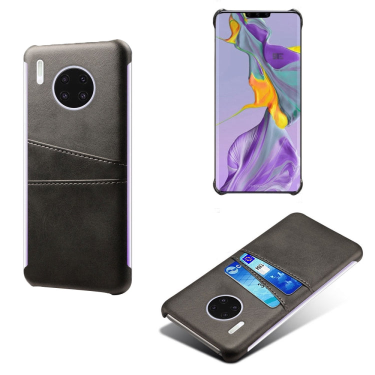 For Huawei Mate 30 Pro Calf Texture PC + PU Leather Back Cover Shockproof Case with Dual Card Slots