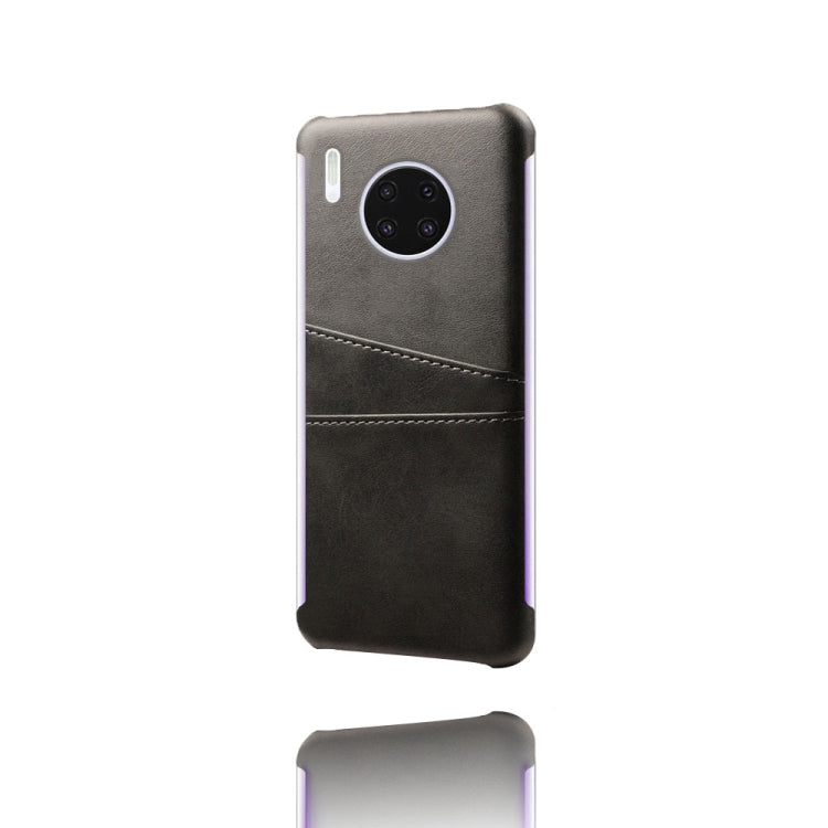 For Huawei Mate 30 Pro Calf Texture PC + PU Leather Back Cover Shockproof Case with Dual Card Slots