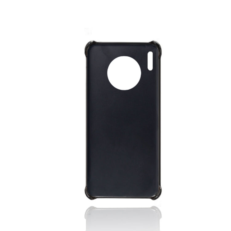 For Huawei Mate 30 Pro Calf Texture PC + PU Leather Back Cover Shockproof Case with Dual Card Slots