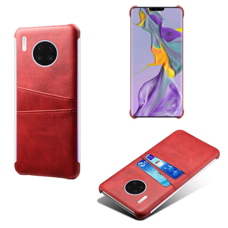 For Huawei Mate 30 Pro Calf Texture PC + PU Leather Back Cover Shockproof Case with Dual Card Slots