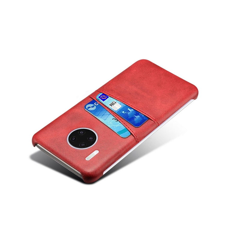 For Huawei Mate 30 Pro Calf Texture PC + PU Leather Back Cover Shockproof Case with Dual Card Slots