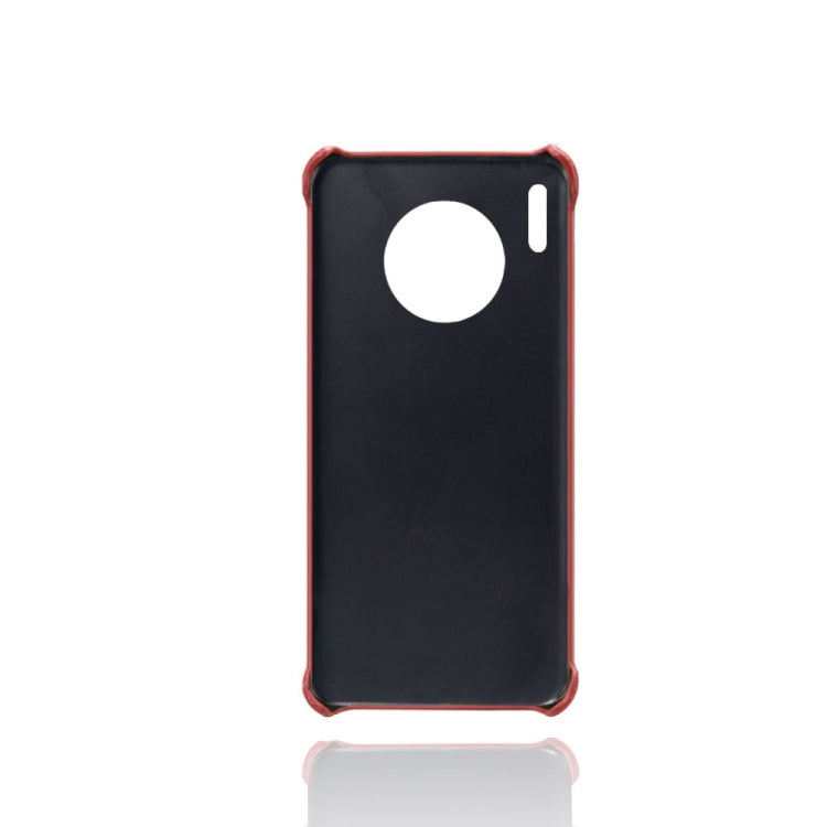 For Huawei Mate 30 Pro Calf Texture PC + PU Leather Back Cover Shockproof Case with Dual Card Slots