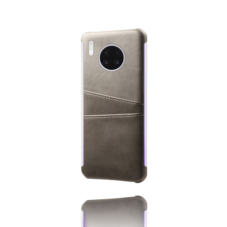 For Huawei Mate 30 Pro Calf Texture PC + PU Leather Back Cover Shockproof Case with Dual Card Slots