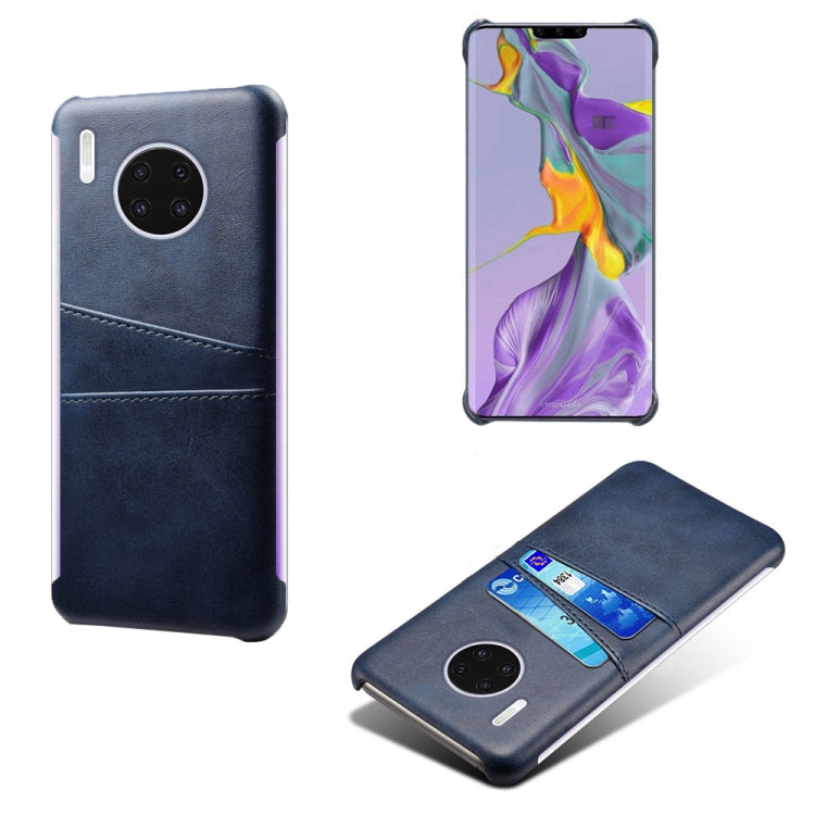 For Huawei Mate 30 Pro Calf Texture PC + PU Leather Back Cover Shockproof Case with Dual Card Slots