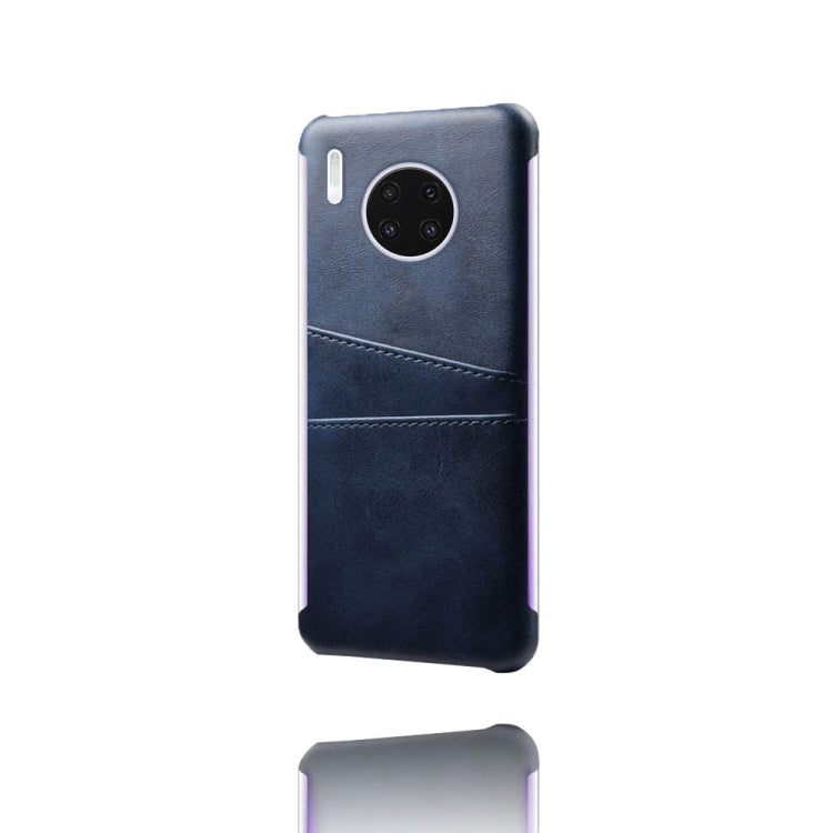 For Huawei Mate 30 Pro Calf Texture PC + PU Leather Back Cover Shockproof Case with Dual Card Slots