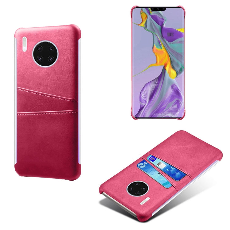 For Huawei Mate 30 Pro Calf Texture PC + PU Leather Back Cover Shockproof Case with Dual Card Slots