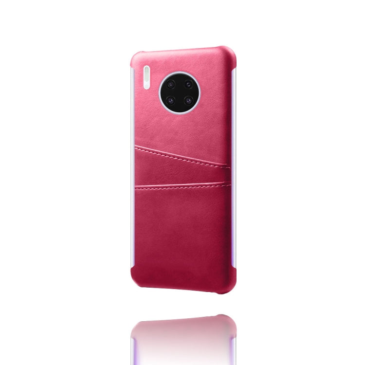 For Huawei Mate 30 Pro Calf Texture PC + PU Leather Back Cover Shockproof Case with Dual Card Slots