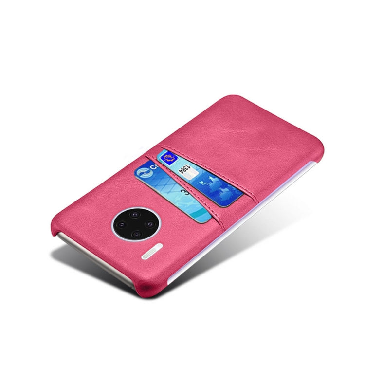 For Huawei Mate 30 Pro Calf Texture PC + PU Leather Back Cover Shockproof Case with Dual Card Slots