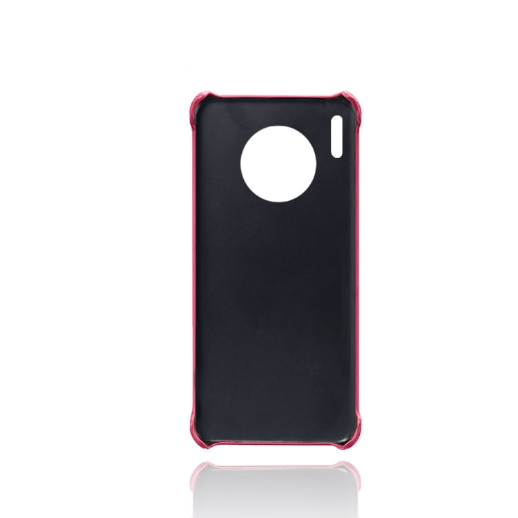 For Huawei Mate 30 Pro Calf Texture PC + PU Leather Back Cover Shockproof Case with Dual Card Slots