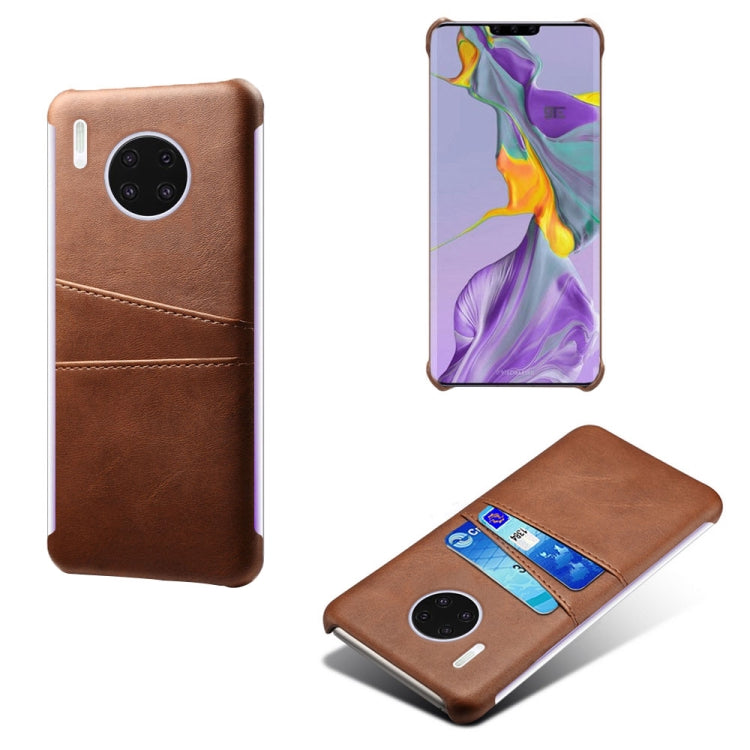 For Huawei Mate 30 Pro Calf Texture PC + PU Leather Back Cover Shockproof Case with Dual Card Slots