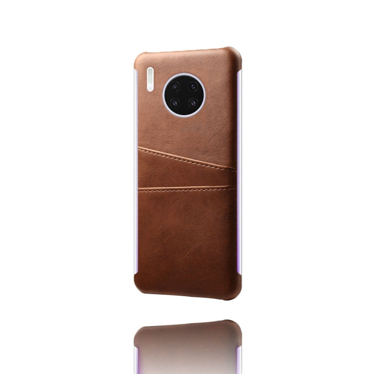 For Huawei Mate 30 Pro Calf Texture PC + PU Leather Back Cover Shockproof Case with Dual Card Slots