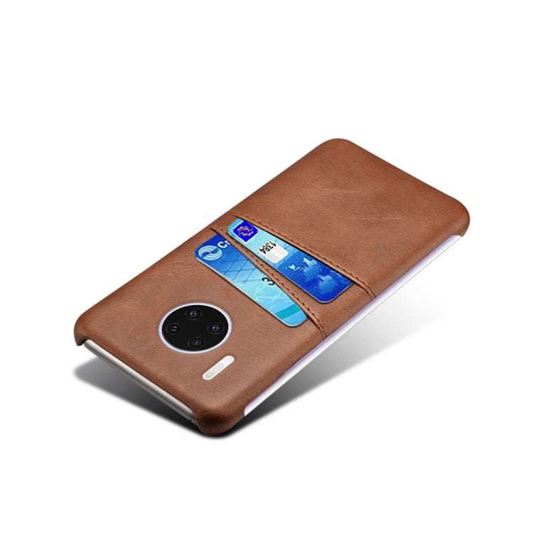 For Huawei Mate 30 Pro Calf Texture PC + PU Leather Back Cover Shockproof Case with Dual Card Slots