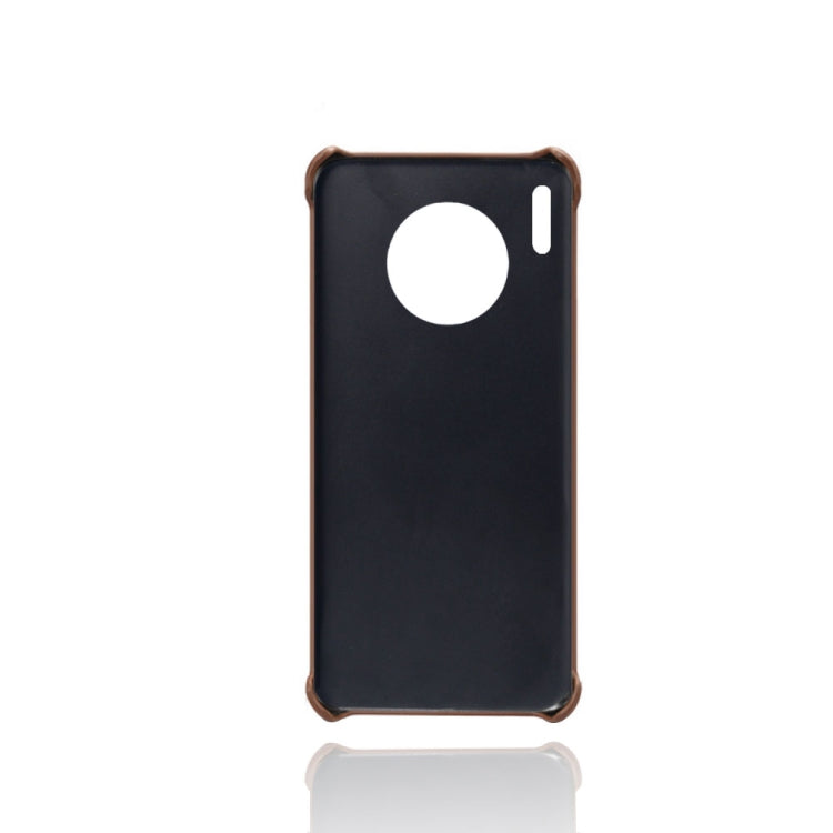 For Huawei Mate 30 Pro Calf Texture PC + PU Leather Back Cover Shockproof Case with Dual Card Slots