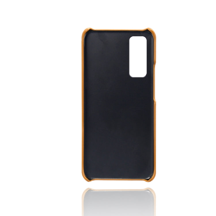 For Huawei nova 7 5G Calf Texture PC + PU Leather Back Cover Shockproof Case with Dual Card Slots