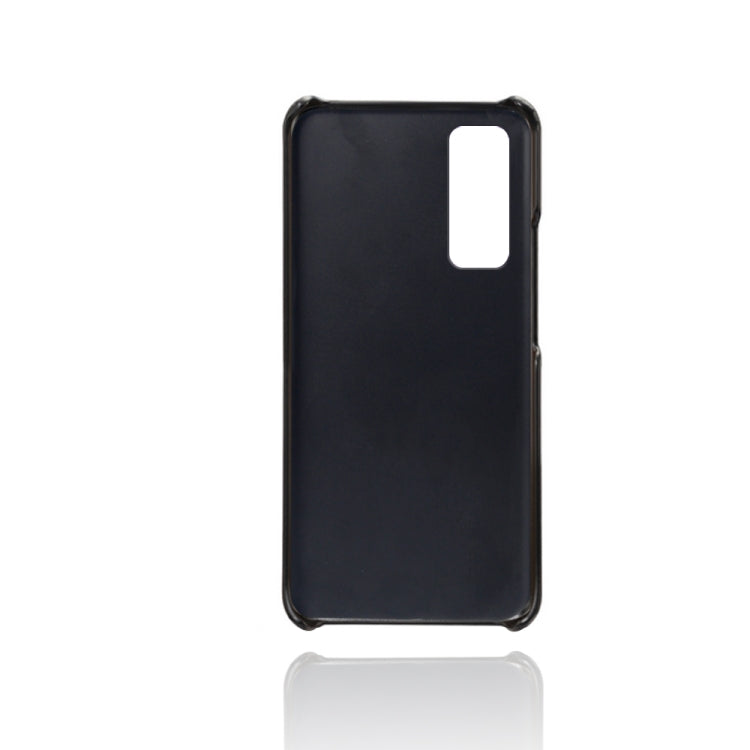 For Huawei nova 7 5G Calf Texture PC + PU Leather Back Cover Shockproof Case with Dual Card Slots