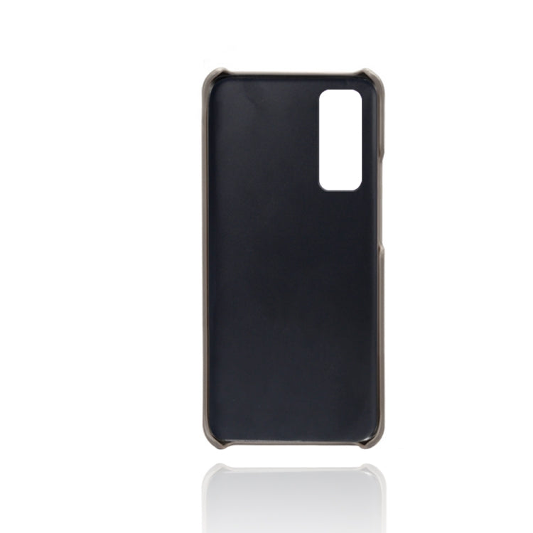 For Huawei nova 7 5G Calf Texture PC + PU Leather Back Cover Shockproof Case with Dual Card Slots