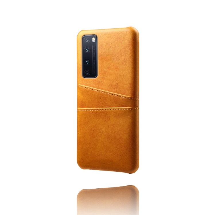 For Huawei nova 7 Pro Calf Texture PC + PU Leather Back Cover Shockproof Case with Dual Card Slots